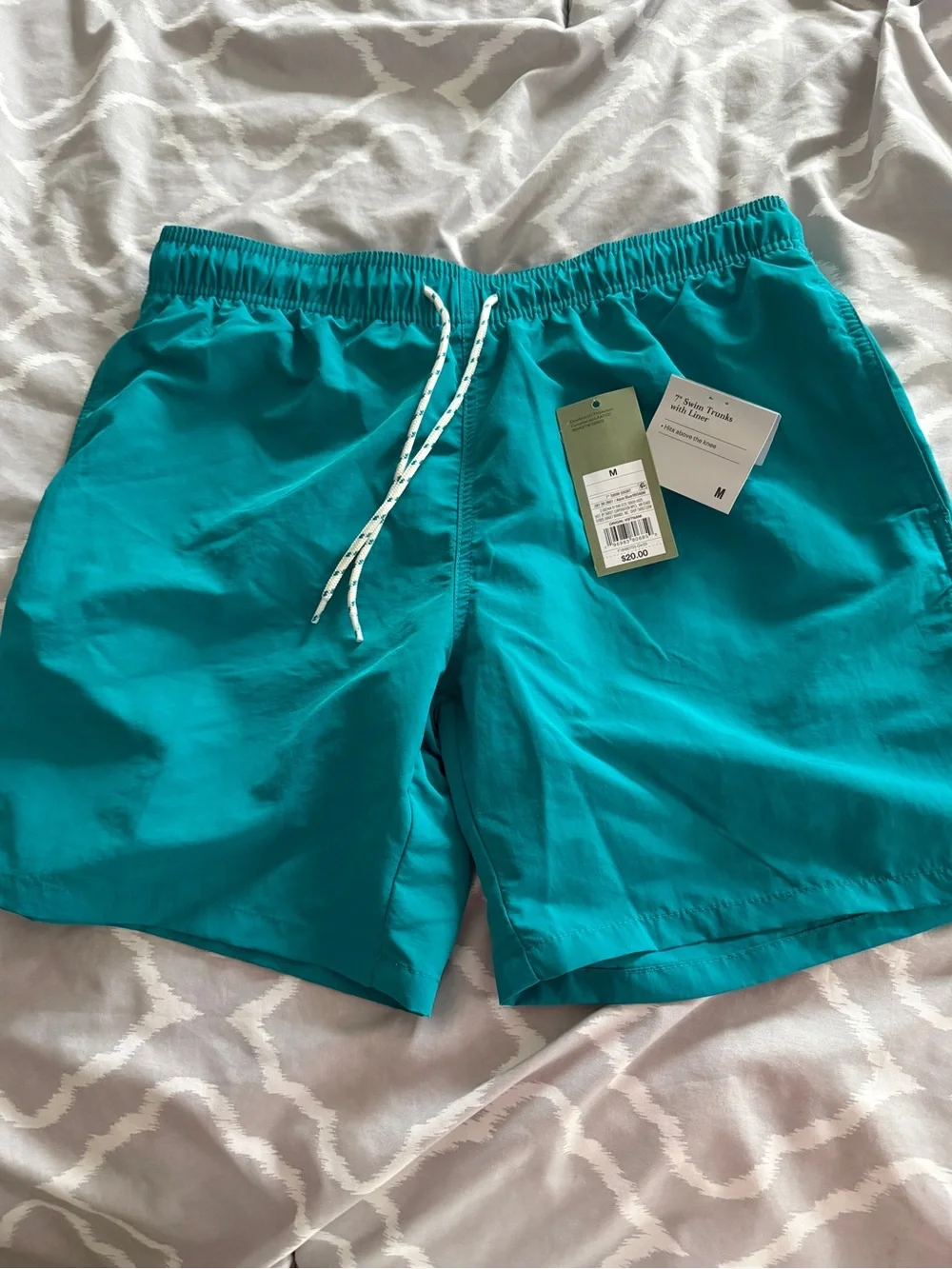 Goodfellow & Co Teal Men's Swim Trunks with Drawstring
